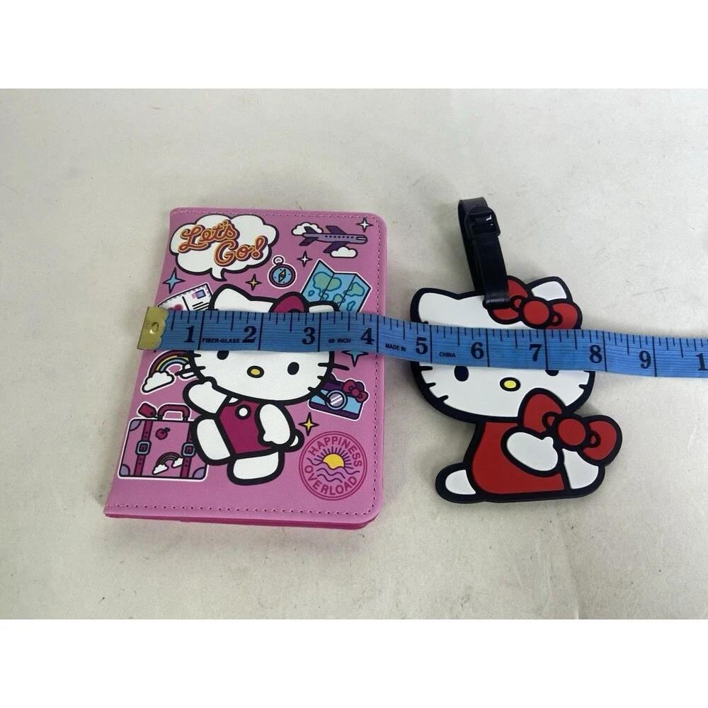 Sanrio Hello Kitty Travelers Passport Document Booklet Wallet with Luggage Tag